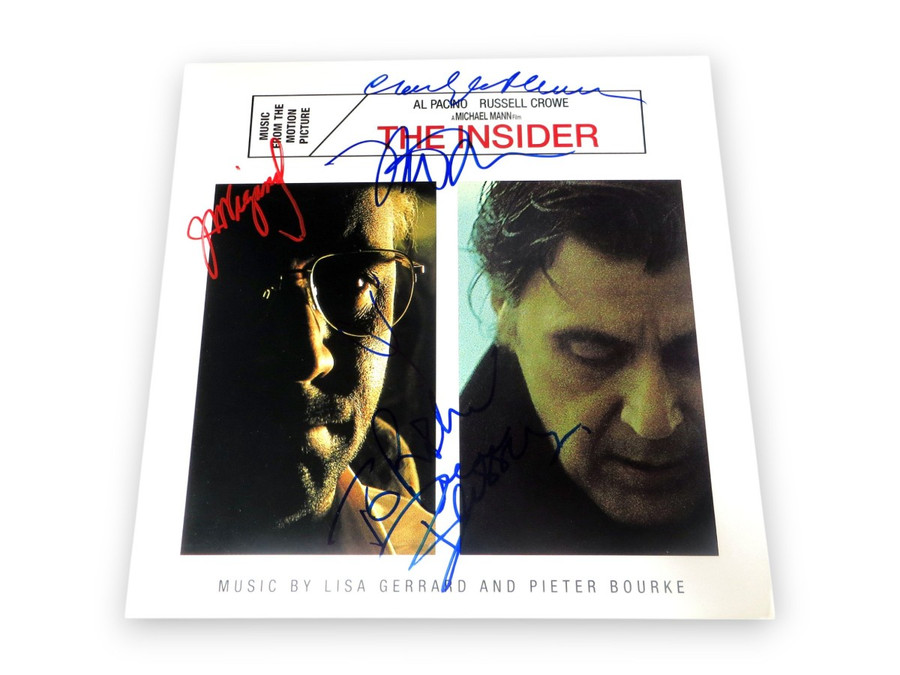 The Insider Cast Signed Autographed Album Insert Pacino Crowe Plummer BAS LOA