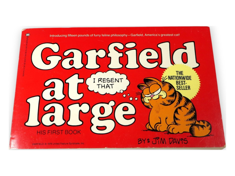 Jim Davis Signed Autograph Softcover Book Garfiend at Large 1st Ed. JSA CF46811