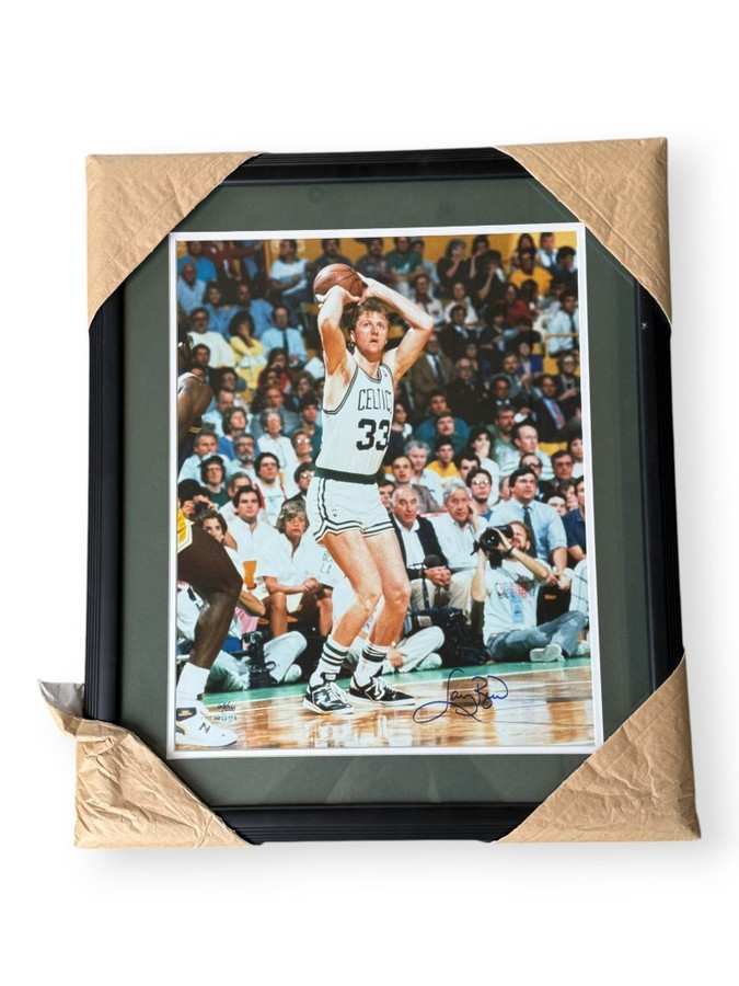 Larry Bird Signed Autographed 16x20 Genesis Photo Celtics Framed 65/200 UDA