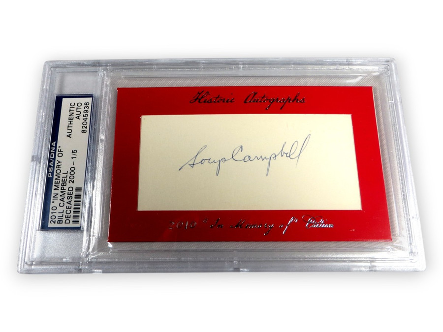 Soup Campbell Signed Autographed Cut Signature Indians 1/5 PSA Slabbed