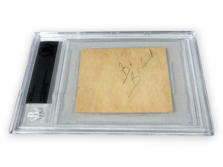 Bo Belinsky Signed Autographed Ticket Stub Angels 9/15/1963 BAS Slabbed
