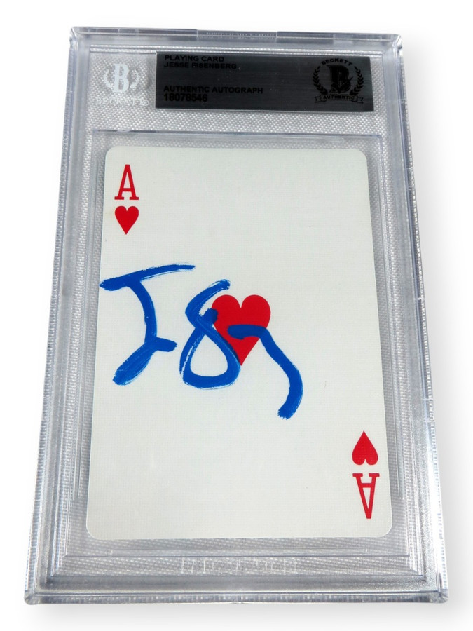 Jesse Eisenberg Signed Autograph Playing Card Now You See Me Ace Hearts BAS 546
