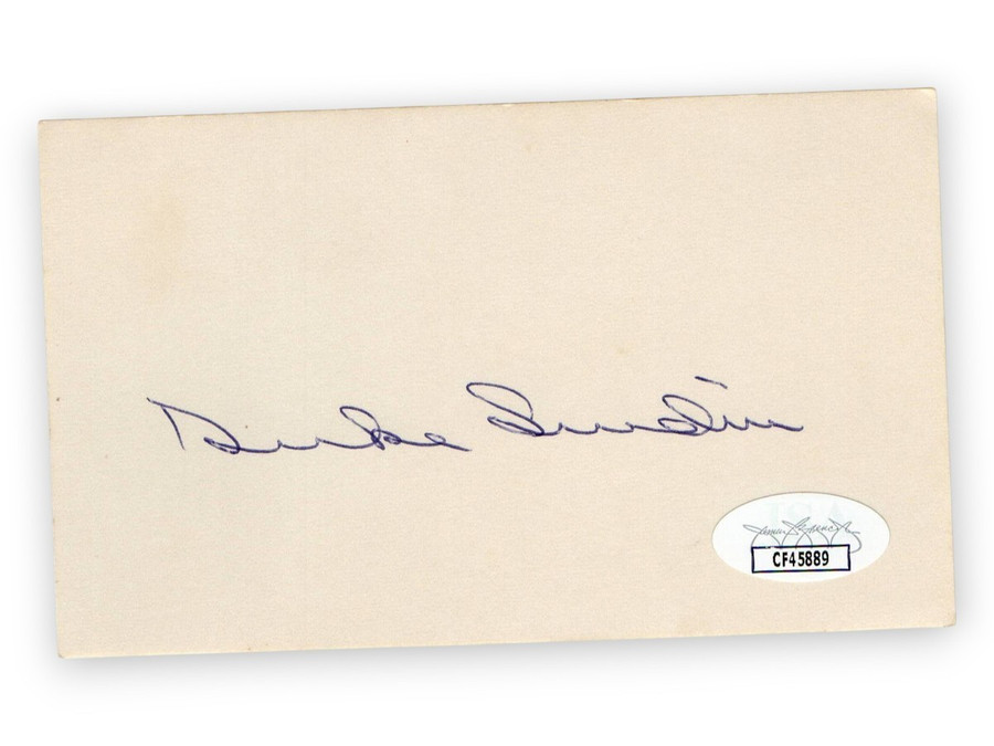 Duke Snider Signed Autographed 3X5 Index Card Dodgers Hall of Famer JSA CF45889