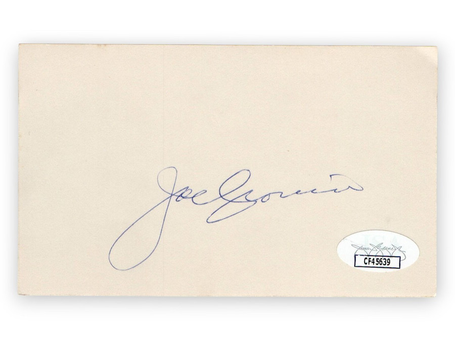 Joe Cronin Signed Autographed 3X5 Index Card Senators Red Sox HOFer JSA CF45639
