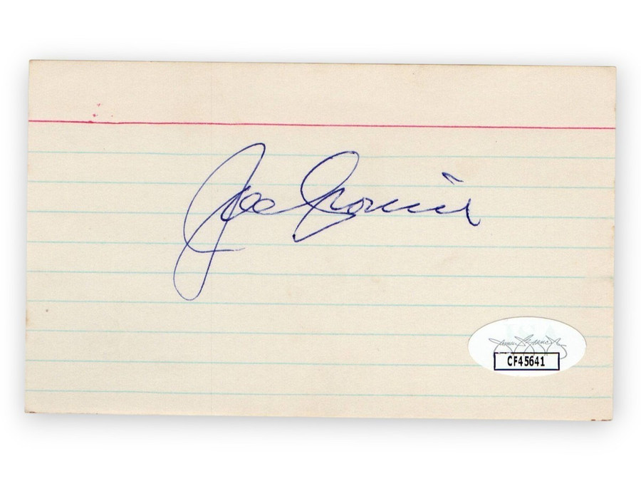 Joe Cronin Signed Autographed 3X5 Index Card Senators Red Sox HOFer JSA CF45641