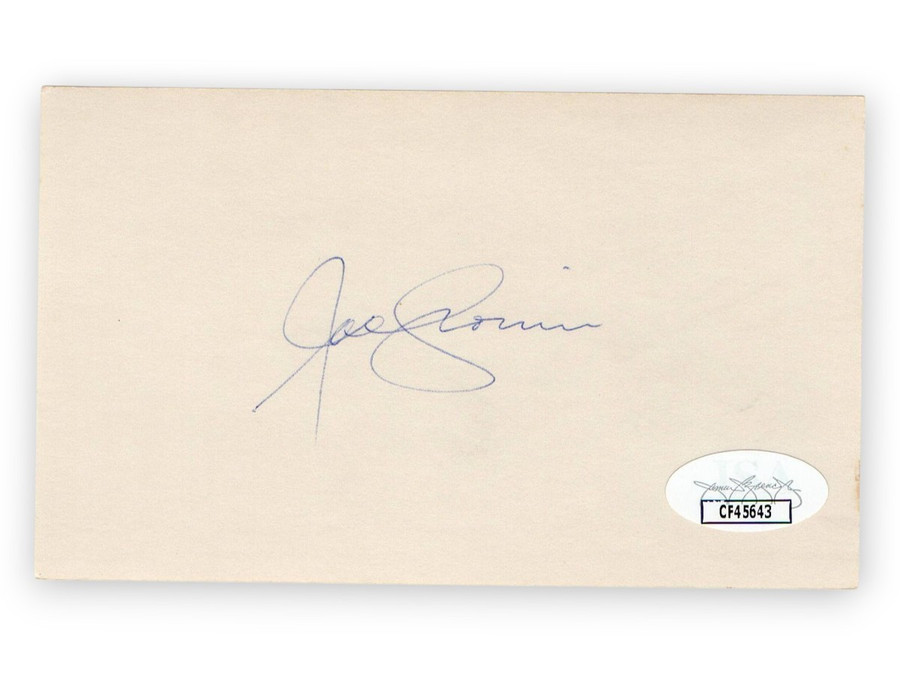 Joe Cronin Signed Autographed 3X5 Index Card Senators Red Sox HOFer JSA CF45643