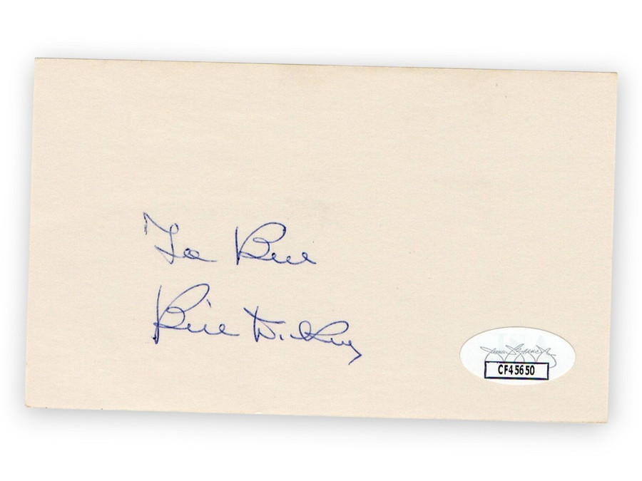 Bill Dickey Signed Autographed 3X5 Index Card Yankees Personalized JSA CF45650