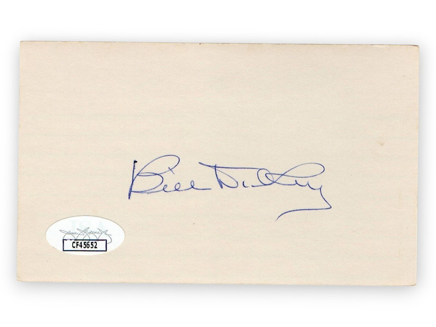 Bill Dickey Signed Autographed 3X5 Index Card Yankees Hall of Famer JSA CF45652