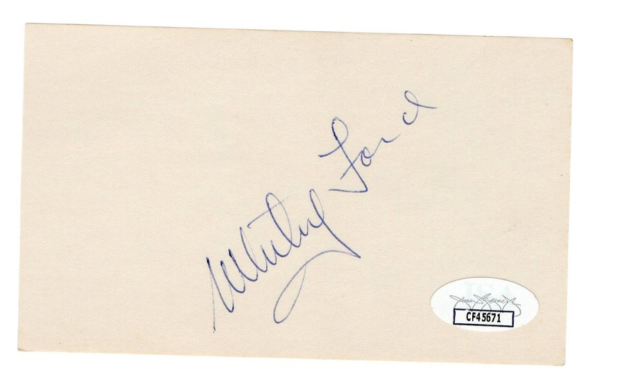 Whitey Ford Signed Autographed 3X5 Index Card Yankees Hall of Famer JSA CF45671