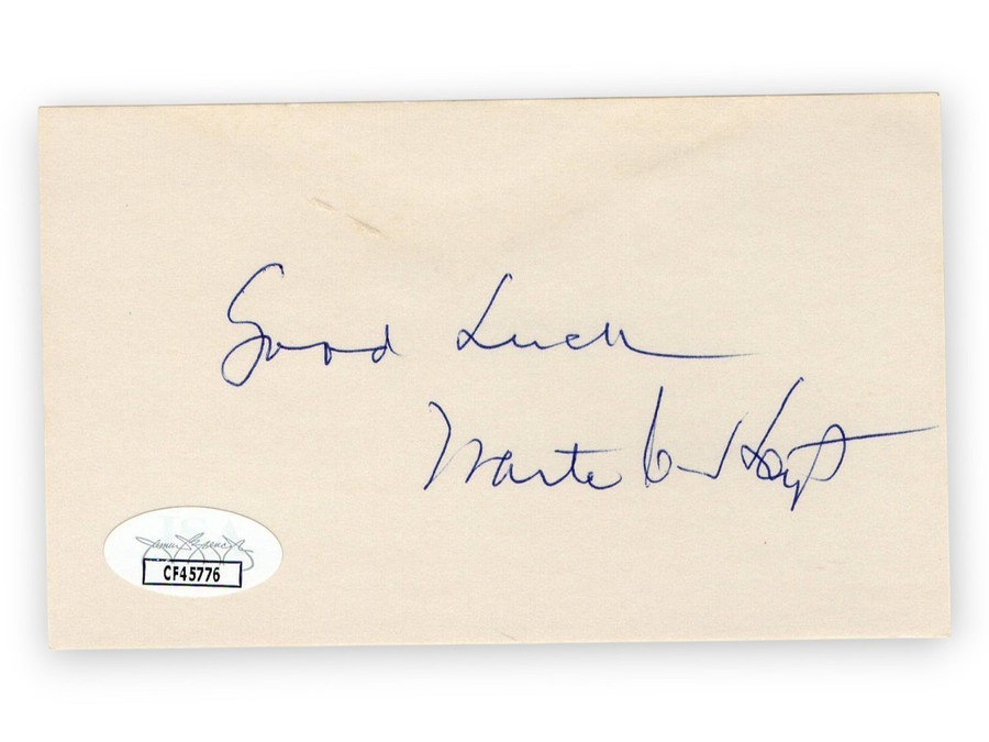 Waite Hoyt Signed Autographed 3X5 Index Card Yankees Hall of Famer JSA CF45776