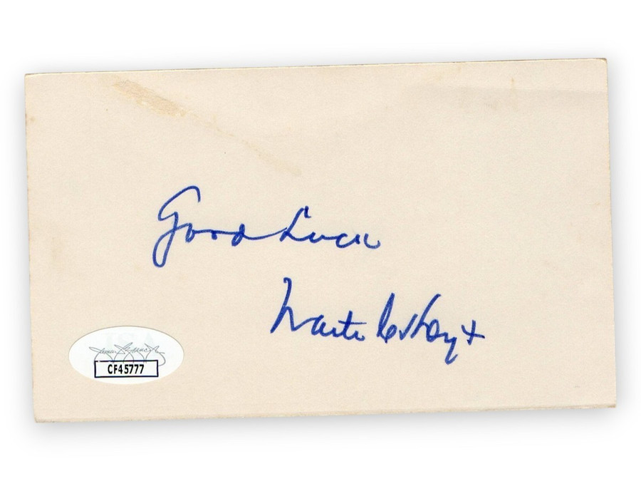 Waite Hoyt Signed Autographed 3X5 Index Card Yankees Hall of Famer JSA CF45777