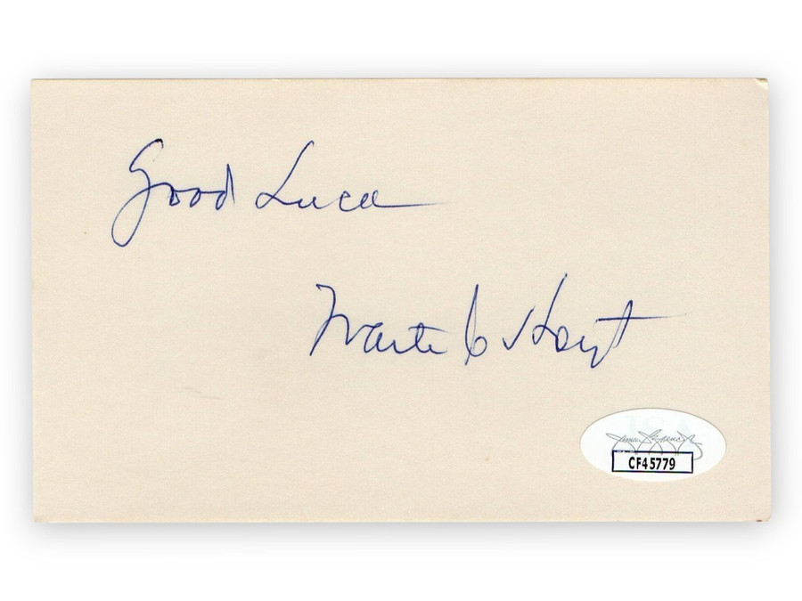 Waite Hoyt Signed Autographed 3X5 Index Card Yankees Hall of Famer JSA CF45779