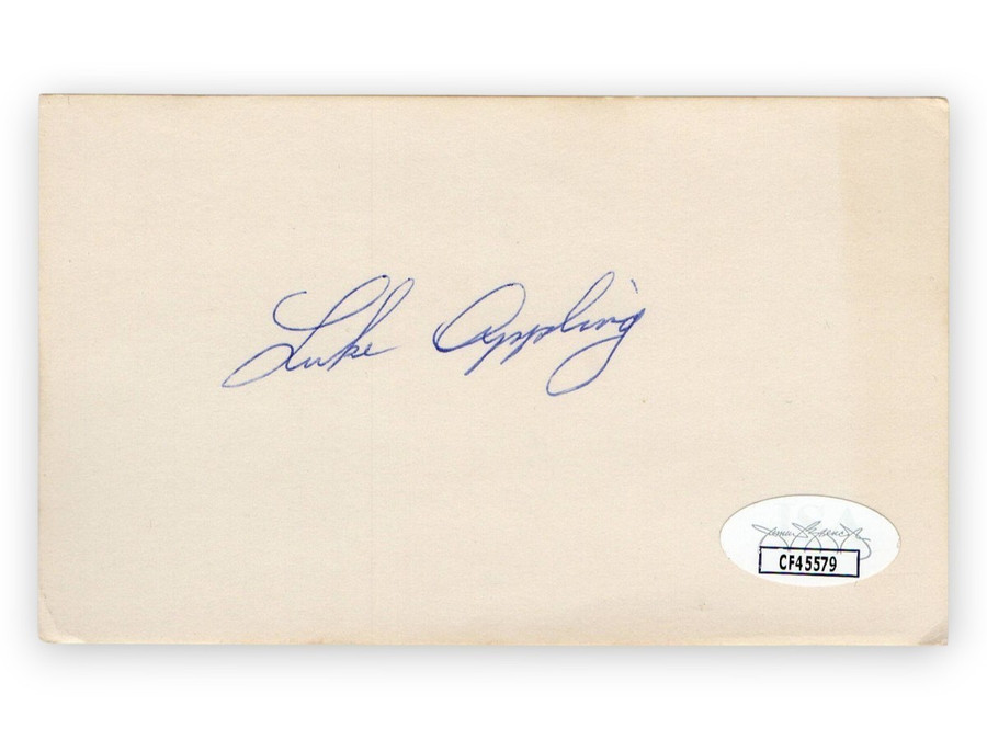 Luke Appling Signed Autograph 3X5 Index Card White Sox Hall of Famer JSA CF45579