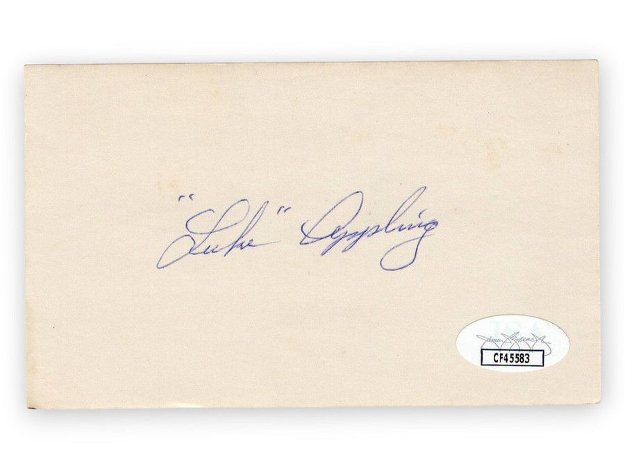 Luke Appling Signed Autograph 3X5 Index Card White Sox Hall of Famer JSA CF45583