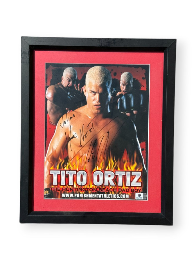 Tito Ortiz Signed Autographed 8x10 Photo "Julian You're Next" Framed GV 917544