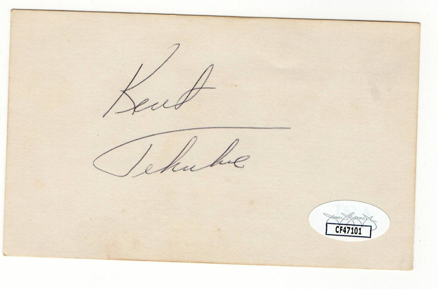 Kent Tekulve Signed Autographed 3X5 Index Card Pirates Phillies JSA CF47101