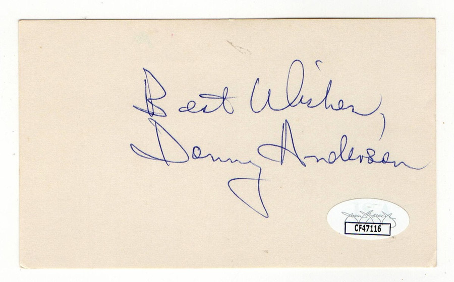 Donny Anderson Signed Autographed 3X5 Index Card Packers Cardinals JSA CF47116