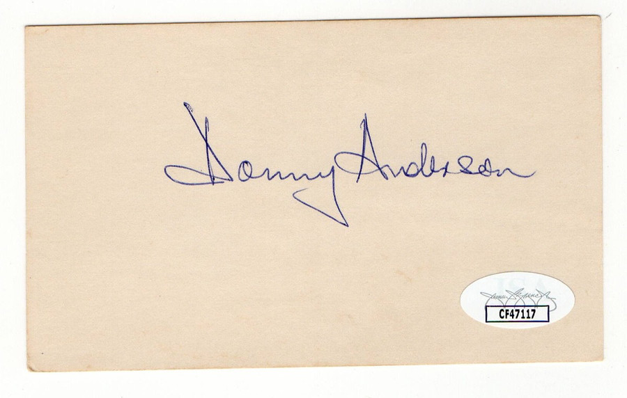 Donny Anderson Signed Autographed 3X5 Index Card Packers Cardinals JSA CF47117
