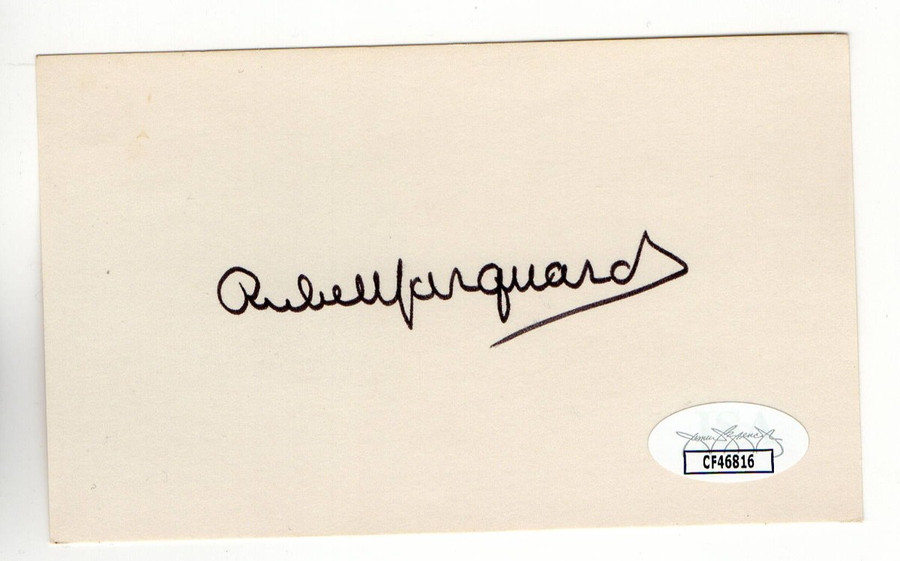 Rube Marquard Signed Autographed 3X5 Index Card Giants Braves HOFer JSA CF46816