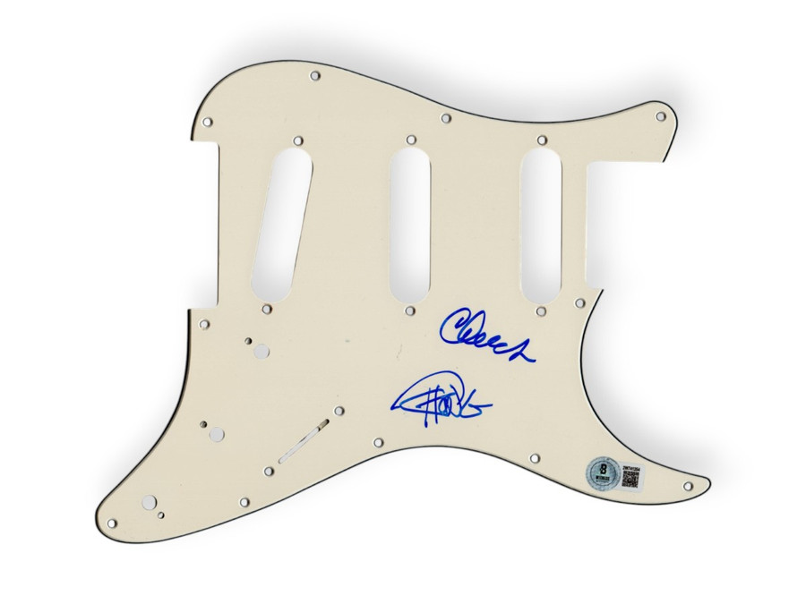 Cheech Marin & Tommy Chong Autographed Electric Guitar Pickguard  BAS 2W741254