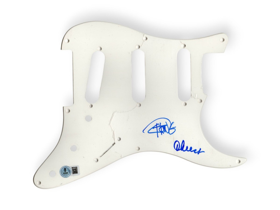 Cheech Marin & Tommy Chong Autographed Electric Guitar Pickguard  BAS 2W741253