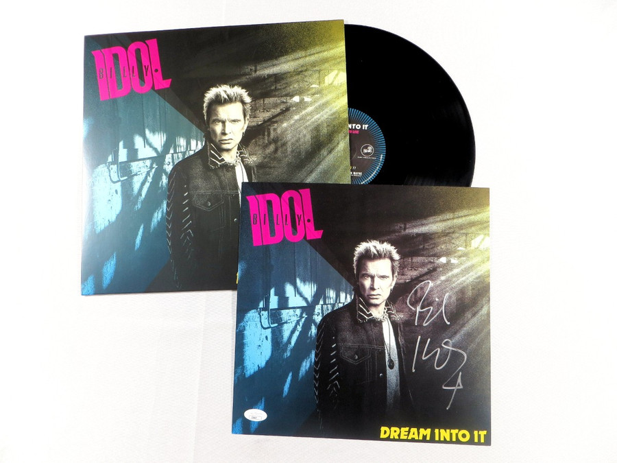 Billy Idol Signed Autographed Record Album Insert Dream Into It Silver Ink JSA
