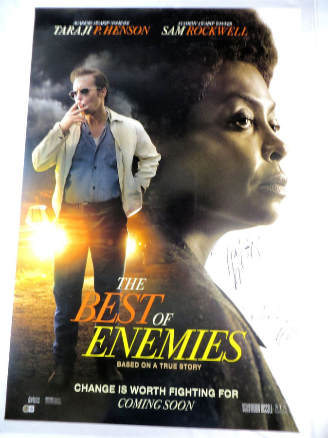 Best of Enemies Multi Signed Autograph 27X40 Poster Henson Rockwell Bissell BAS