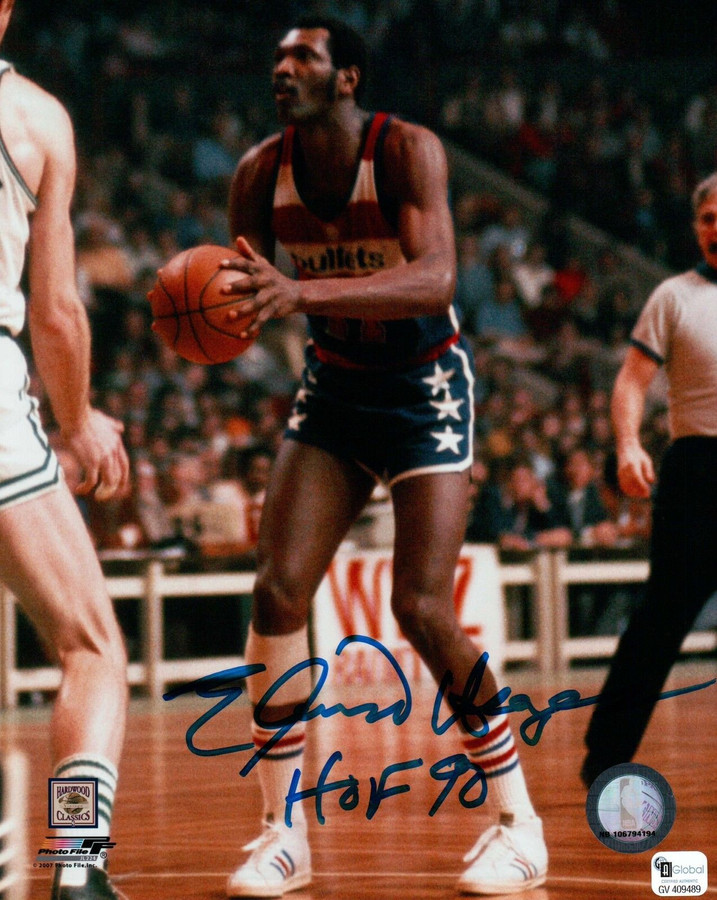 Elvin Hayes Signed 8X10 Autograph Photo "HOF 90" Bullets Ready to Shoot GAI Auto