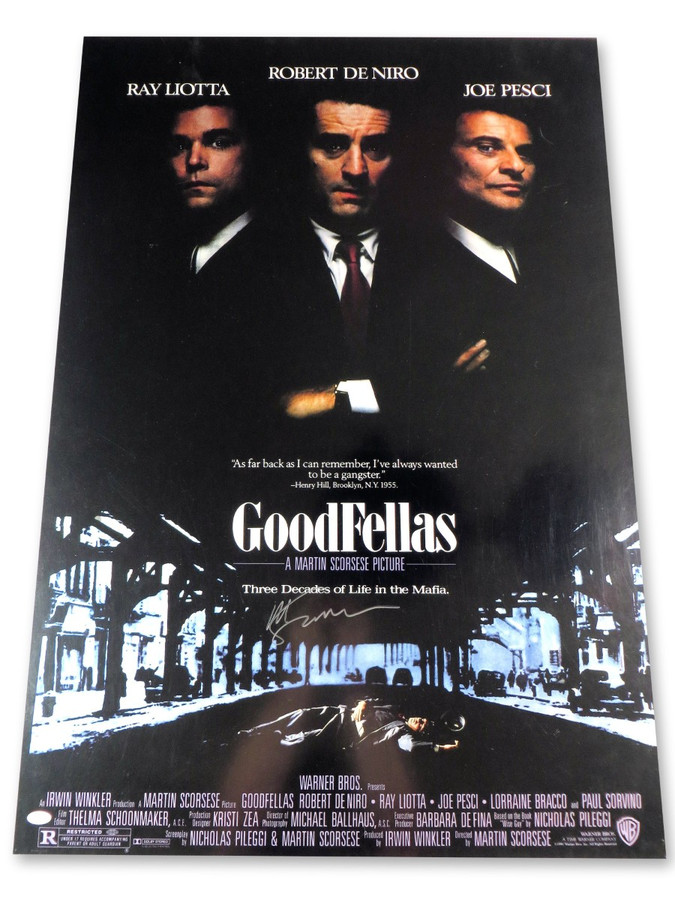 Martin Scorsese Signed Autographed 27X40 Poster Goodfellas Director JSA CG44477