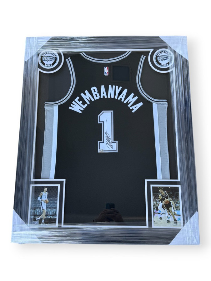 Victor Wembanyama Signed Autographed Jersey Spurs Custom Framed Fanatics