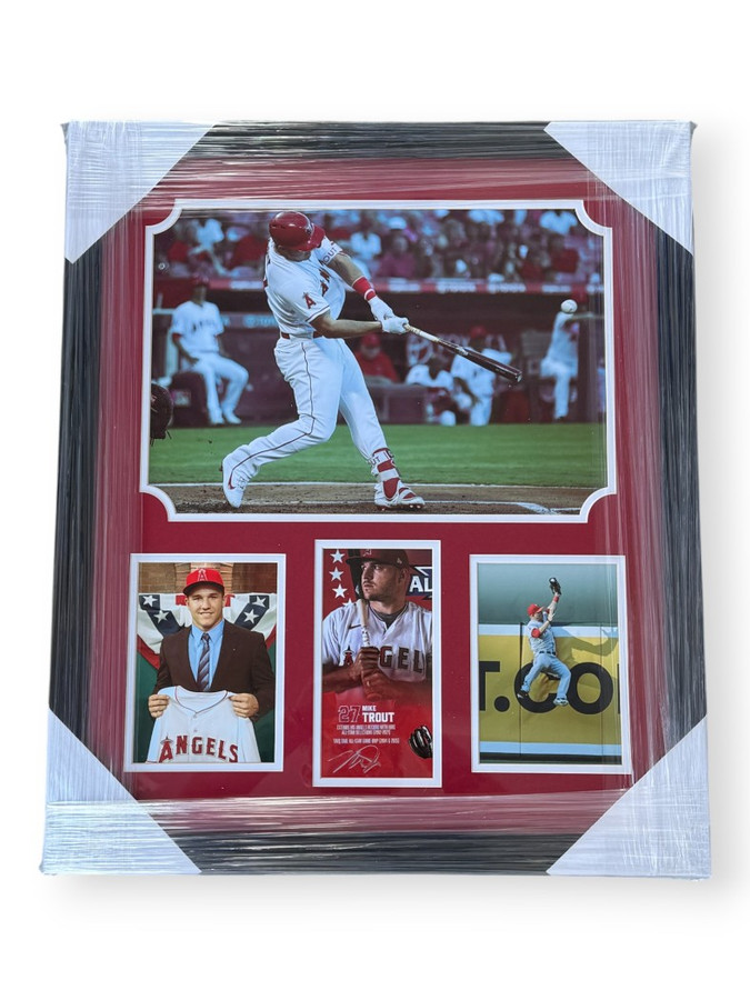 Mike Trout Signed Autographed All-Star Game Photo Angels Custom Framed COA