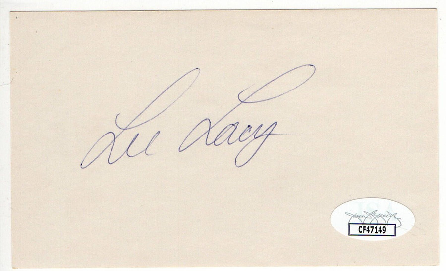 Lee Lacy Signed Autographed Index Card Dodgers Pirates Orioles JSA CF47149