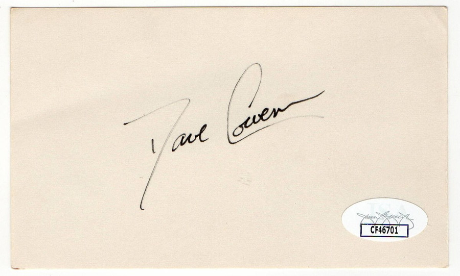 Dave Cowens Signed Autographed Index Card Celtics Bucks JSA CF46701