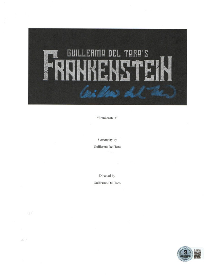 Guillermo Del Toro Signed Autographed Script Cover Frankenstein BAS