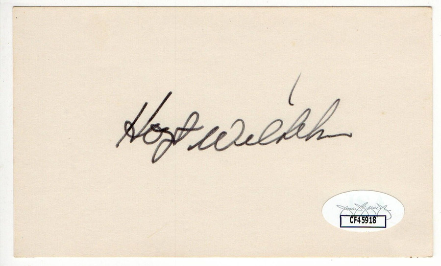 Hoyt Wilhelm Signed Autographed Index Card Giants Dodgers HOFer JSA CF45918