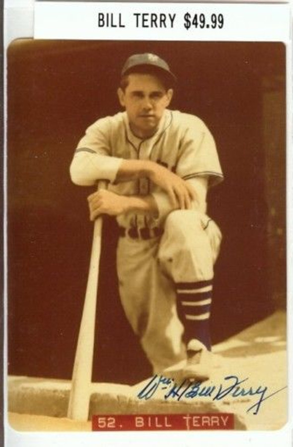 Bill Terry Signed Vintage Photo Auto Autograph