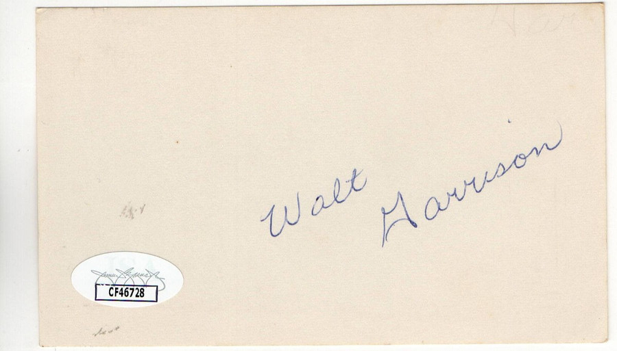Walt Garrison Signed Autographed Index Card Cowboys Legend JSA CF46728