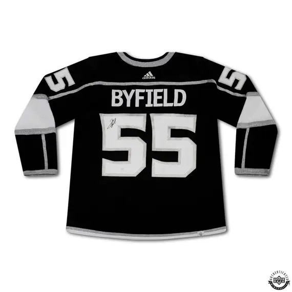 Quinton Byfield Signed Autographed Official Black Primegreen Jersey Kings UDA