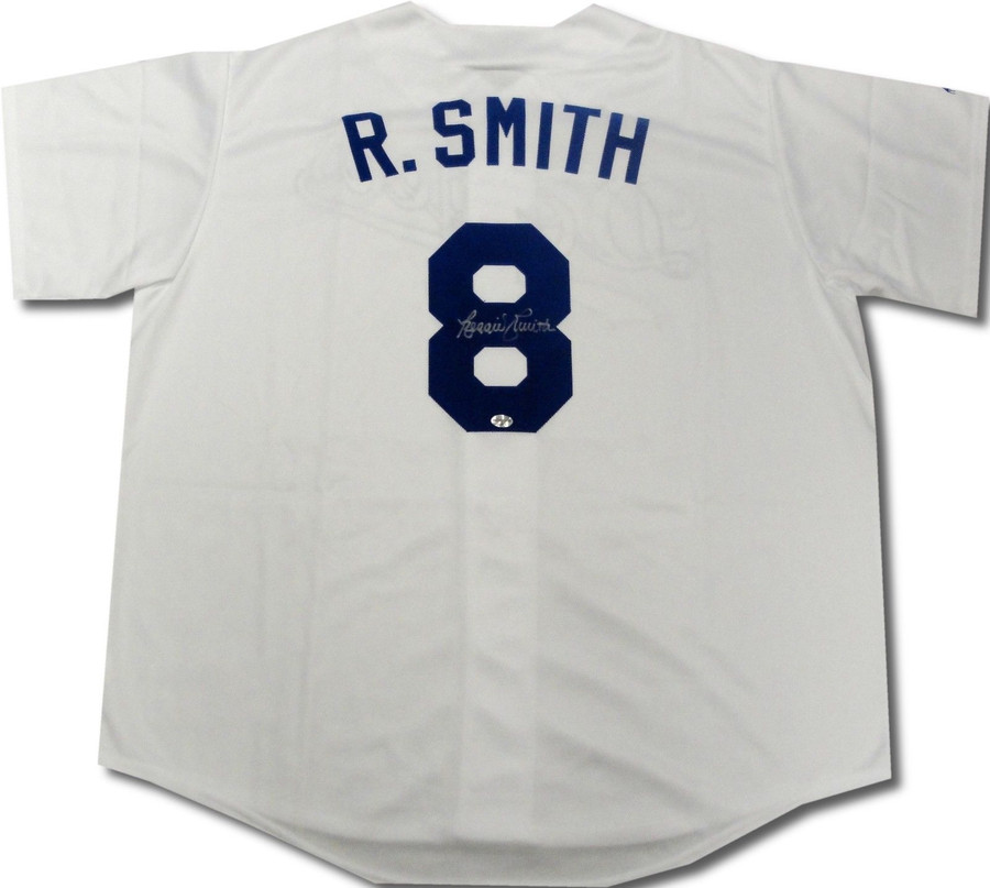 Reggie Smith Hand Signed Los Angeles Dodgers White Jersey #8 Silver Ink W/ COA