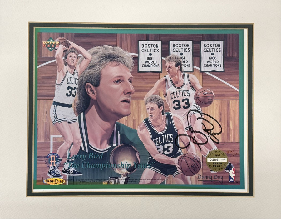 Larry Bird Autographed 8x10 Photo "The Championship Years" Celtics UDA BAD96048