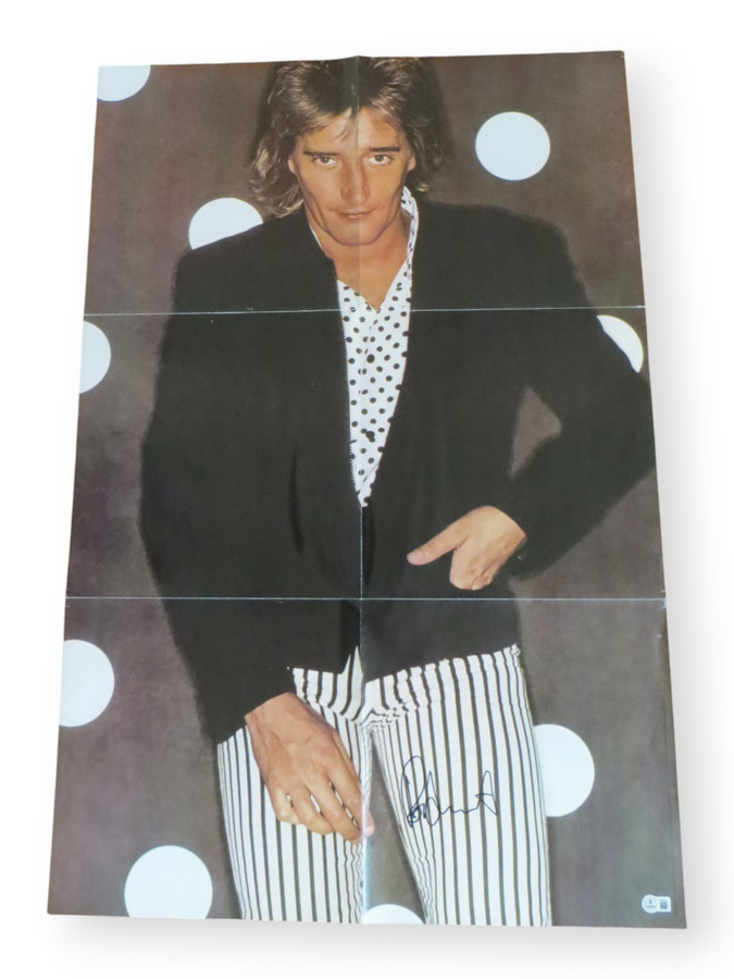 Rod Stewart Signed Autographed 24X36 Album Poster Foolish Behaviour BAS B81813