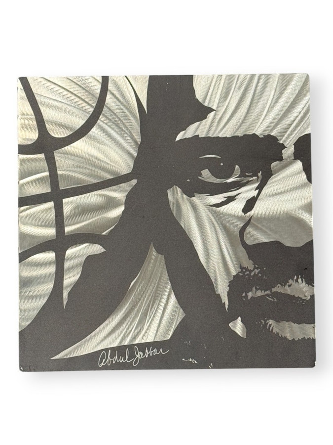 Kareem Abdul-Jabbar 12x12 Metal Plate Lakers Bucks W/ Facsimile Auto