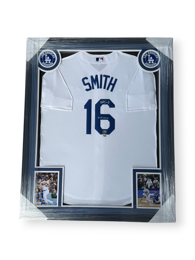 Will Smith Signed Autographed Jersey "25 WS Champs" Dodgers Framed Fanatics