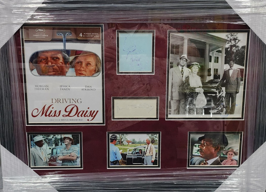 Driving Miss Daisy Signed Cuts Morgan Freeman Dan Aykroyd +1 Framed JSA