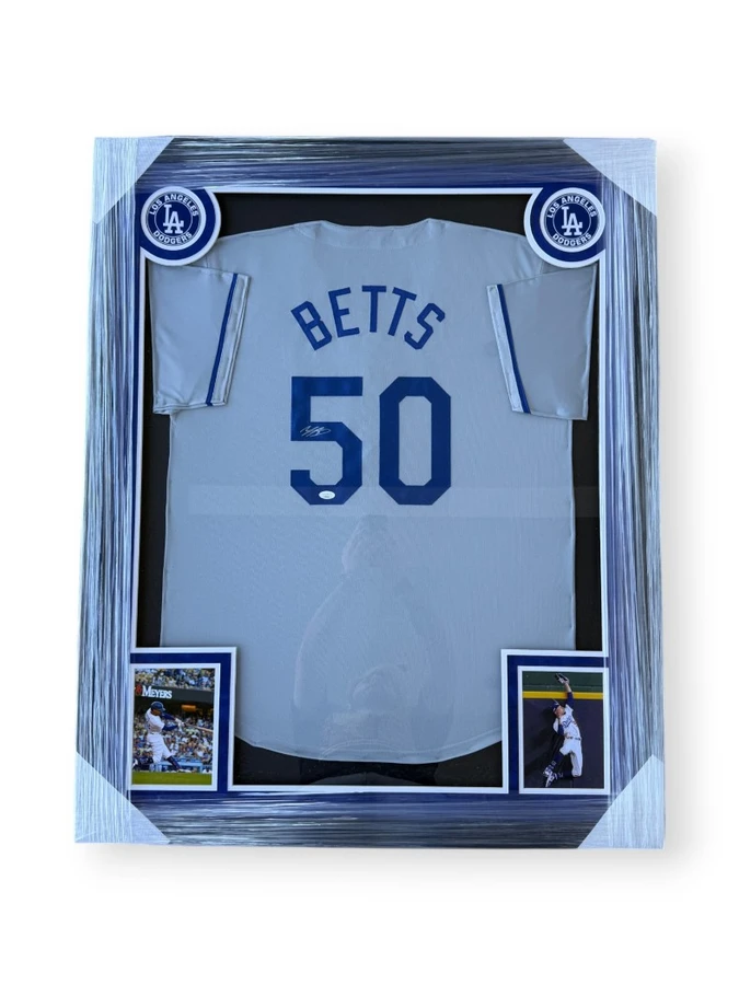 Mookie Betts Signed Autographed Jersey Dodgers Custom Framed JSA AN78245