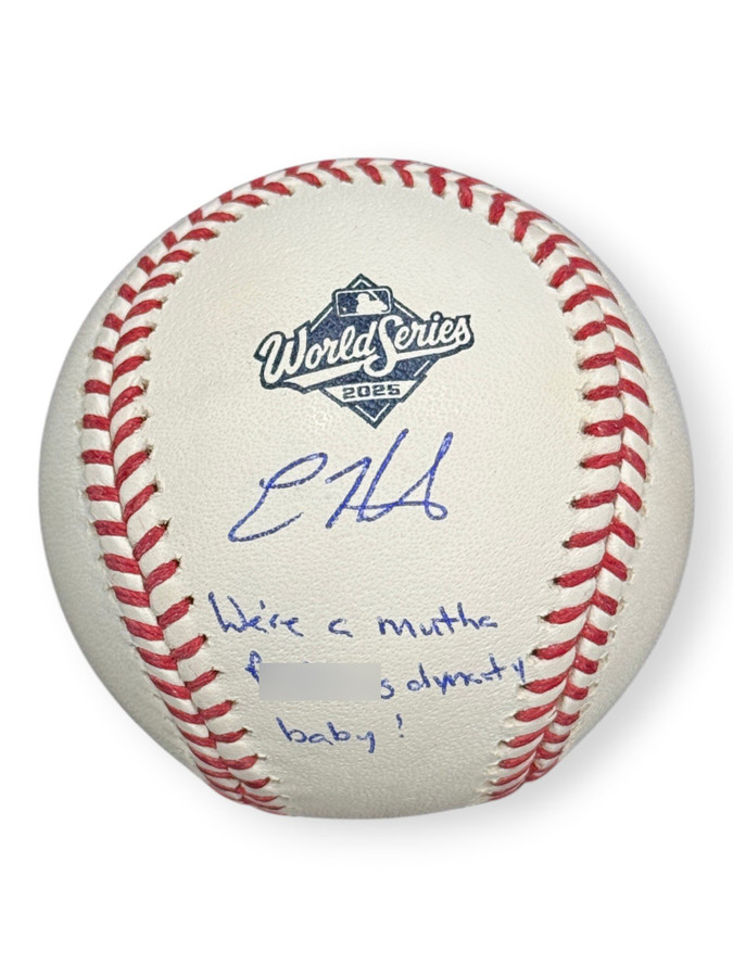 Kike Hernandez Signed Autographed 2025 WS Baseball Inscribed Dodgers MLB