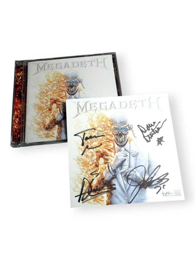 Megadeth Band Signed Autographed CD Insert White Album Dave Mustaine +3 JSA