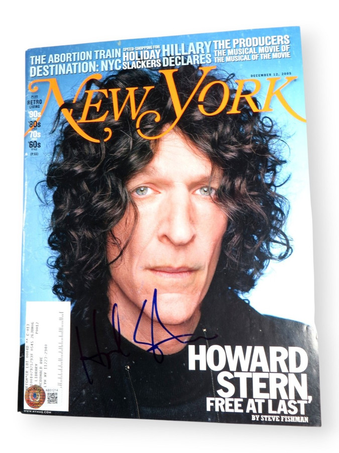 Howard Stern Signed Autographed Magazine New York 12/12/2005 BAS AB51214