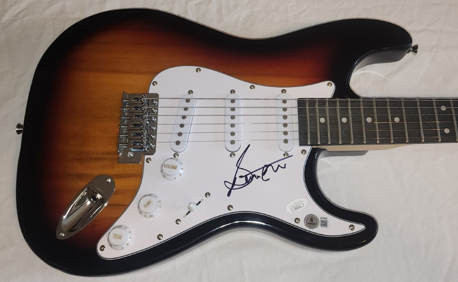 Bernie Taupin Signed Autographed Electric Guitar Skyline Pigeon BAS BW89661
