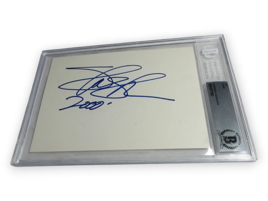 Slash Signed Autographed Cut Signature Guns N' Roses Guitarist BAS Slabbed 883